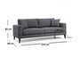 Atelier Del Sofa Sofá Cama 3 Plazas Gris Oscuro 210x90x85 cm